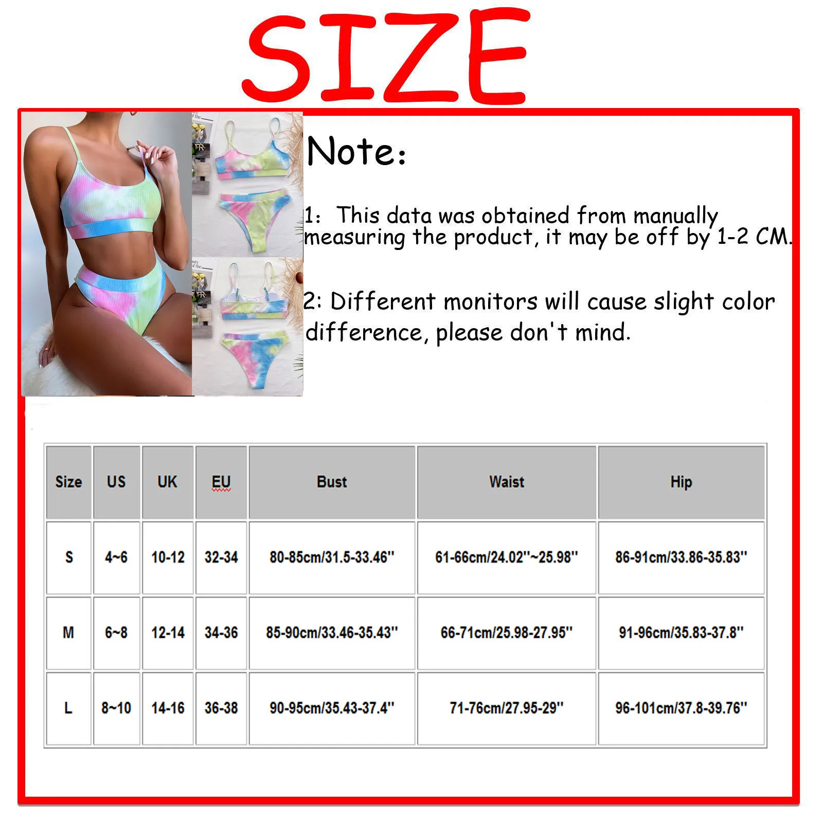 

bikini 2021 Ladies Fashion Sling Split Swimsuit High Waist Sexy Color Beach Bikini bathing suit women swimwear women tankini#6