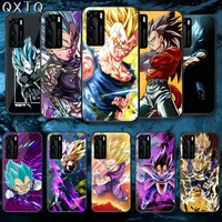 qxtq ball anime vegeta dragons tempered glass phone case cover for huawei honor mate p 8 9 10 20 30 40 a x i pro lite smart 2021