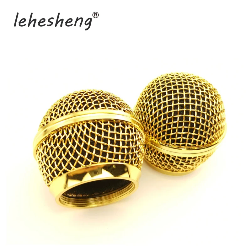 2 шт. микрофонная Замена золотого цвета SM 58 шаровая Головка решетка подходит для