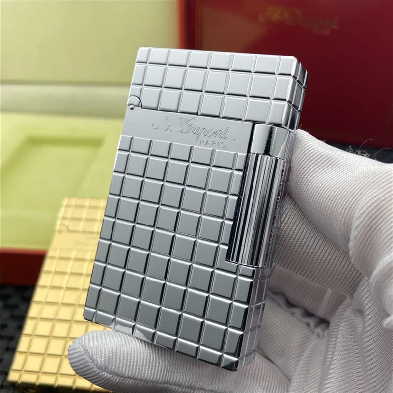 

S.T gas lighter windproof for cigarette Dupont Bright Sound lighter! New with stone and wheel and adapter TL49