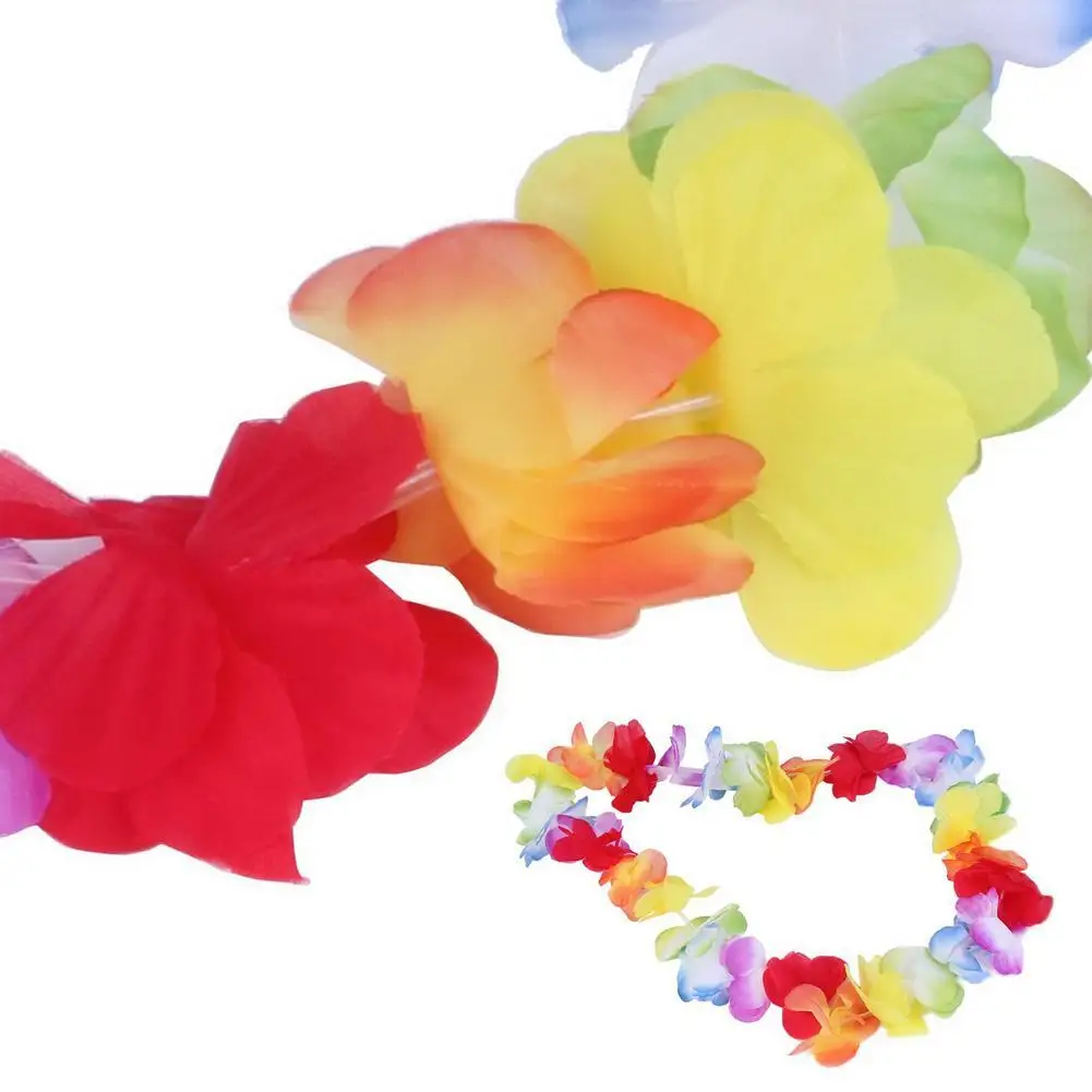 1х цветной цветок новинка 2017 гавайская гирлянда из цветов leis ожерелье для пляжа