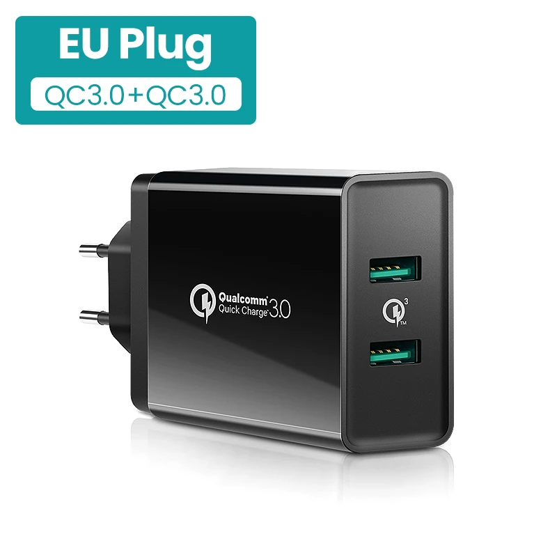 Dual QC3.0 EU Ugreen быстрое зарядное устройство quick charge 3,0 QC 36 Вт USB зарядное устройство для iPhone QC3.0 настенное зарядное устройство для samsung s10 Xiaomi Mi 9 зарядное устройство для телефона - Тип штекера: Dual QC3.0 EU