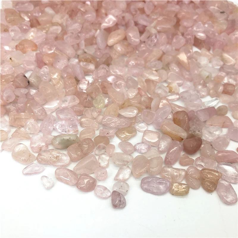 

Drop Shipping 50g Natural Pink Morganite Tumbled Crystal Stones Rose Quartz Crystals Aquarium Healing Natural Stones and Crystal