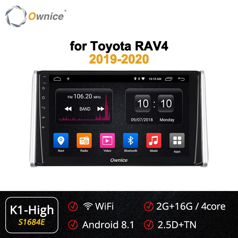 Ownice k3 k5 k6 2 Din 360 панорама DSP SPDIF Восьмиядерный Android 9,0 Автомобильный мультимедийный для Toyota RAV4 РАДИО 4G gps Navi - Цвет: S1684 K1 HIGH