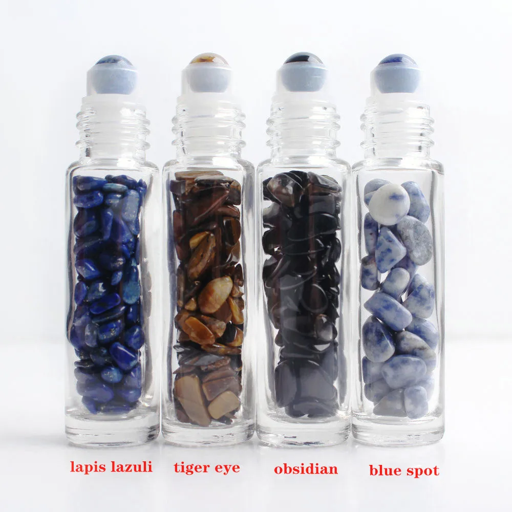 1PC Ball Bottle Essential Oil Natural Crystal Roller Gravel For 10ml Aromatherapy Healing Gift | Дом и сад