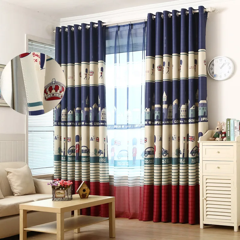 Светонепроницаемые занавески London Solider s для детской спальни в британском стиле
