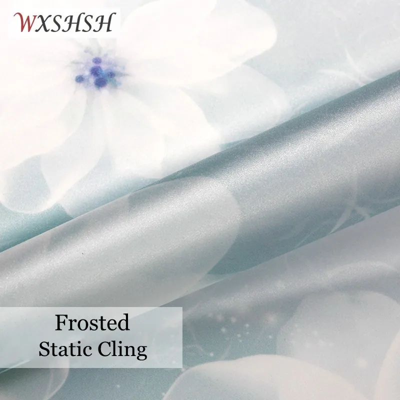 Оклеивание статической пленкой на окна с нанесением цветочного узора, украшающая, секретная, многоразовая пленка для стекла с возможностью заказа на меру для дома, офиса, магазина и рынка.