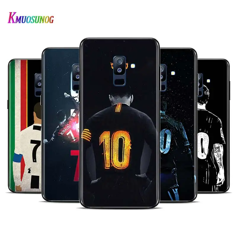 

Football Lucky Number M-10 C-7 For Samsung Galaxy A9 A8 A7 A6 A5 A3 Star Plus 2018 2017 2016 Black Phone Case