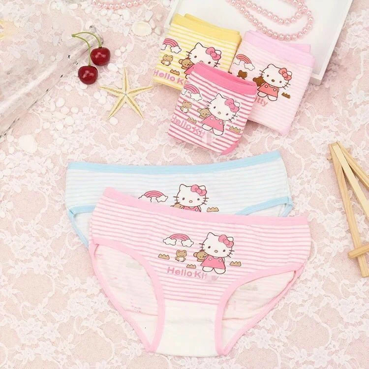 4 шт./партия детское хлопковое нижнее белье для девочек с мультяшным принтом