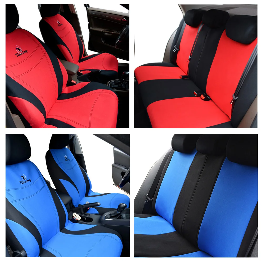 Чехлы На Сиденья Автомобиля Универсальный С Красной Линией 9Шт|seat covers red|seat universalcar