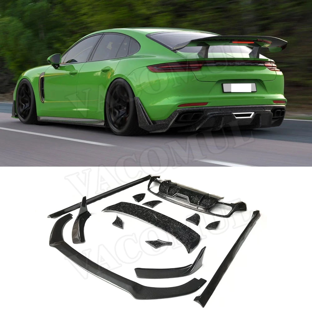 Сухой передний бампер из углеродного волокна разделители для губ боковые юбки