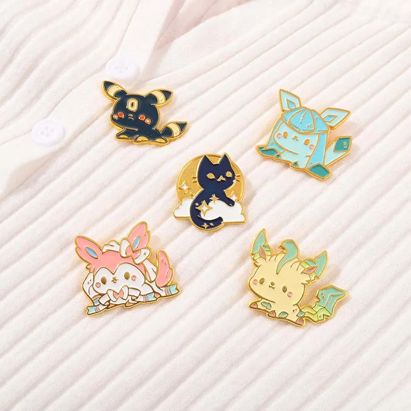 

Cartoon animal series pins, cute cat-shaped alloy brooches, wholesale clothing accessories, decorative badges for bags