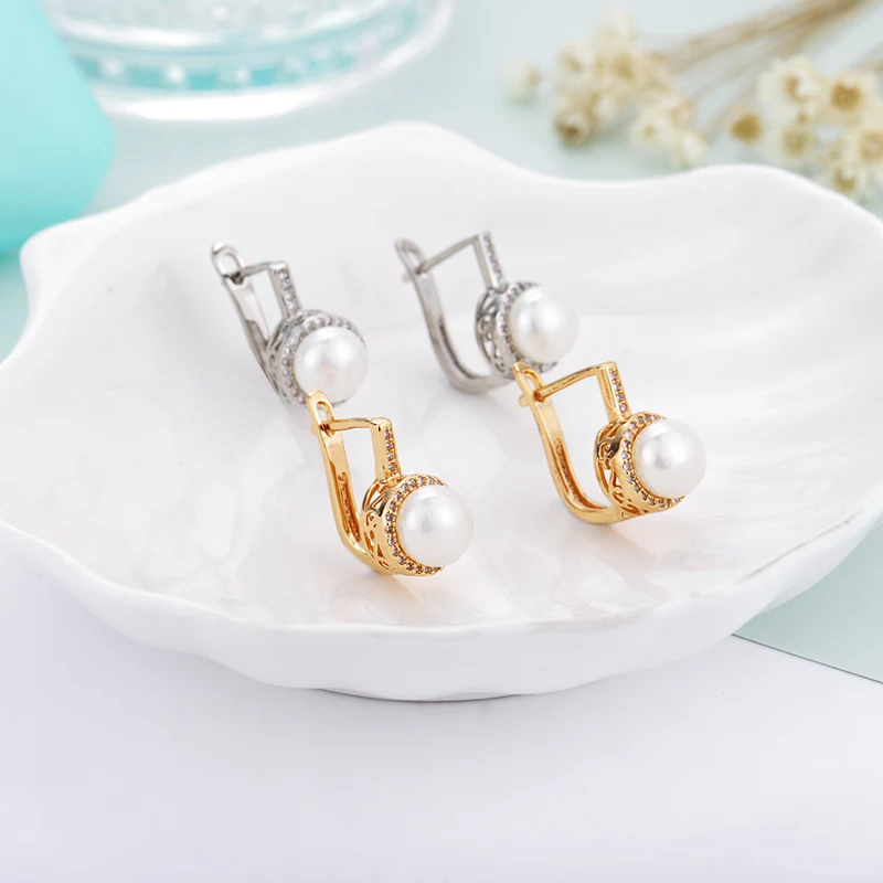 Женские Классические круглые серьги MAIKALE маленькие корейские гвоздики с