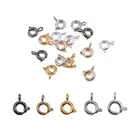 Золотая Пружинная Застежка для кольца, с открытым соединительным кольцом, застежка для ювелирных изделий, цепочек, ожерелий, браслетов, соединители, изготовление ювелирных изделий, 10-20 шт.лот