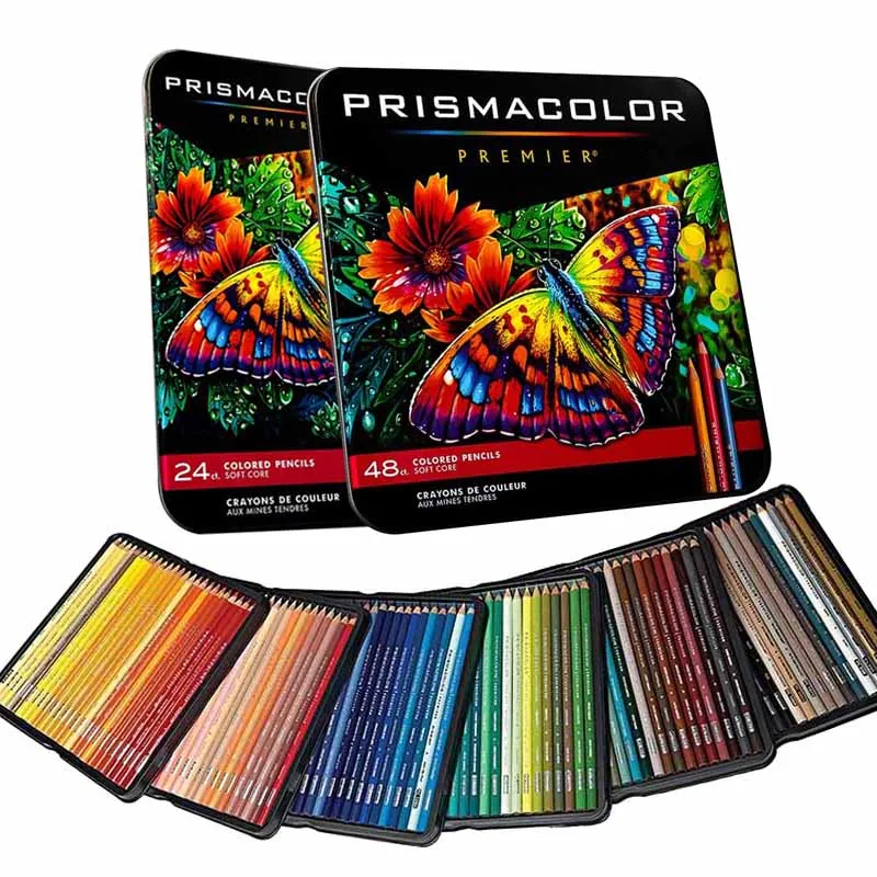 PRISMACOLOR 24/48 Colors Art Pencils Set Oil Color Pencils Wooden Colored Pencils for Artist Sketch School Supplies