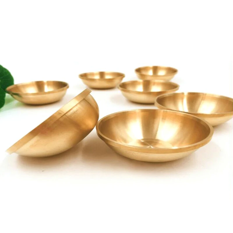 

Copper Tibetan Bowl Buddha Disciples to Supply Water Meditation Mini Brass Cup Home Desk Decor