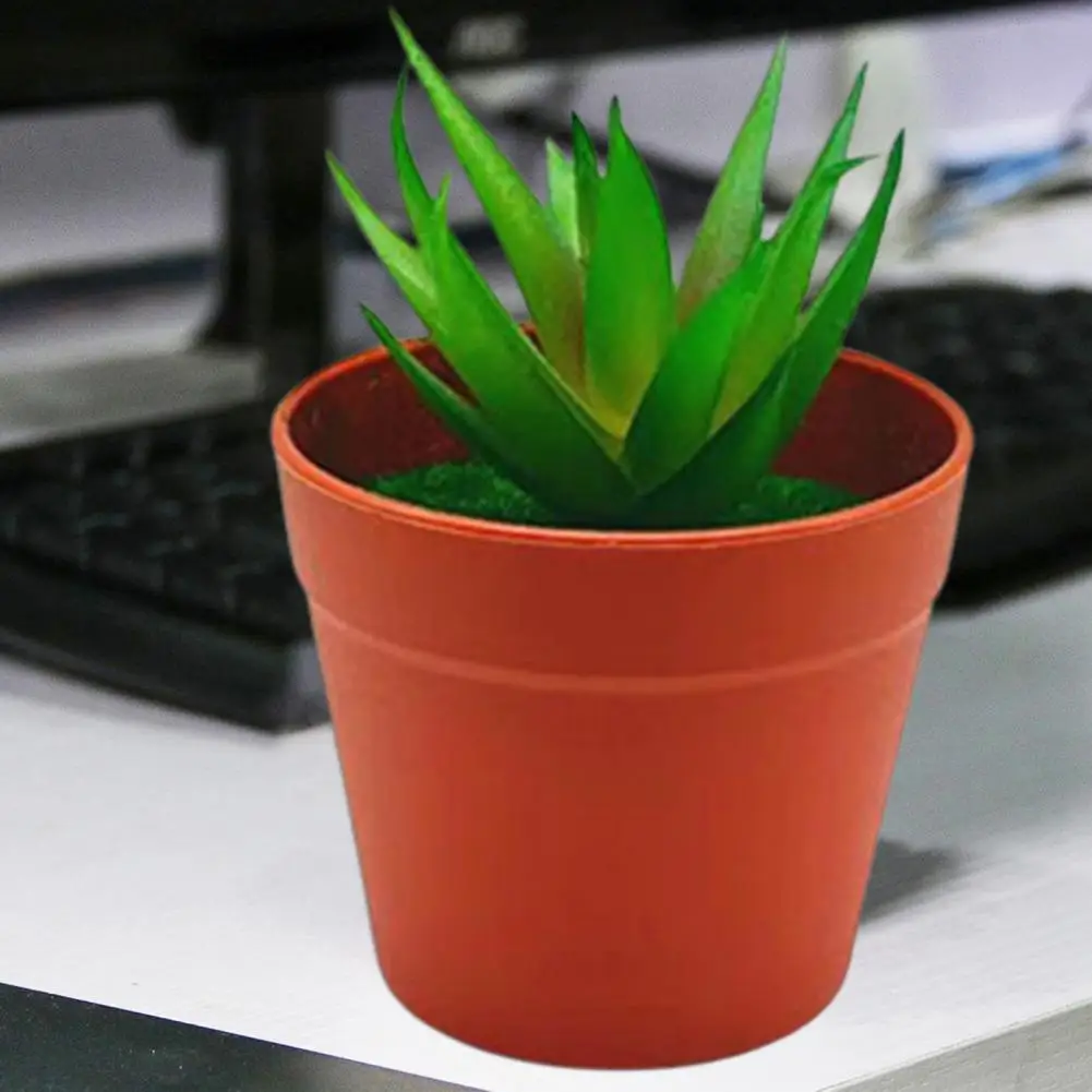 ПВХ отличные яркие мини Искусственные суккуленты Зеленые искусственные бонсай