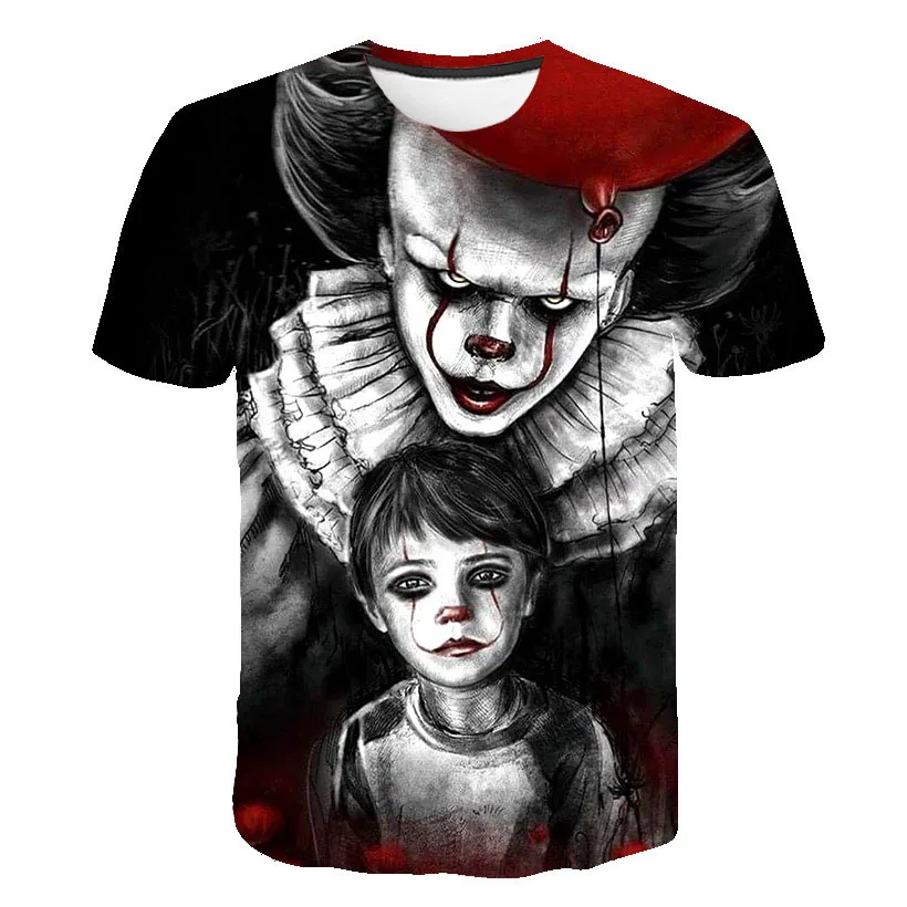 Мужская футболка с рисунком из фильма ужасов It Penny Wise Clown Joker 3D женская уличная в