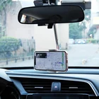 360 градусов Автомобильное зеркало заднего вида Крепление держатель телефона GPS сиденье смартфона регулируемая поддержка