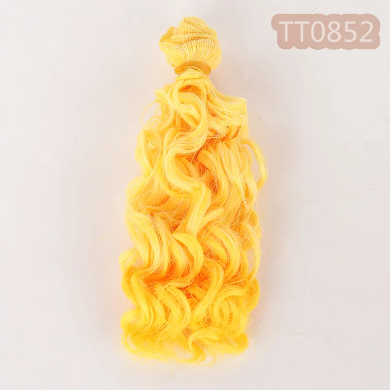 Bybrana 15 см 25 * 100 кудрявые волосы высокотемпературное волокно BJD SD сделай сам парики