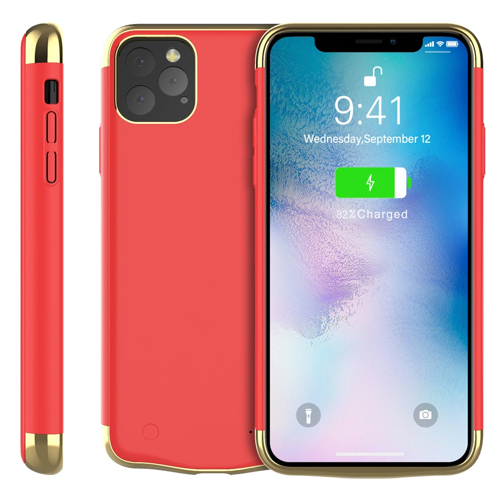 Для iPhone 11 Pro Max 6,5 дюймов 11 6,1 дюймов Чехол для зарядного устройства 6000 мАч Внешняя резервная Зарядка power Bank крышка аккумулятора