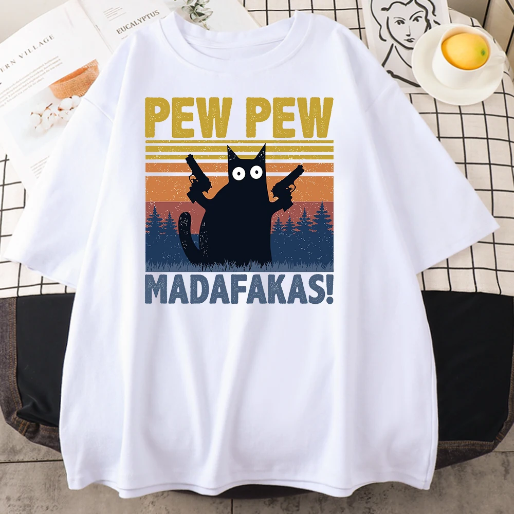 

Cute Black Cats T Shirt Men or women fashion Oversized cotton T-shirt Children hip hop top T-shirt Summer boys clothing