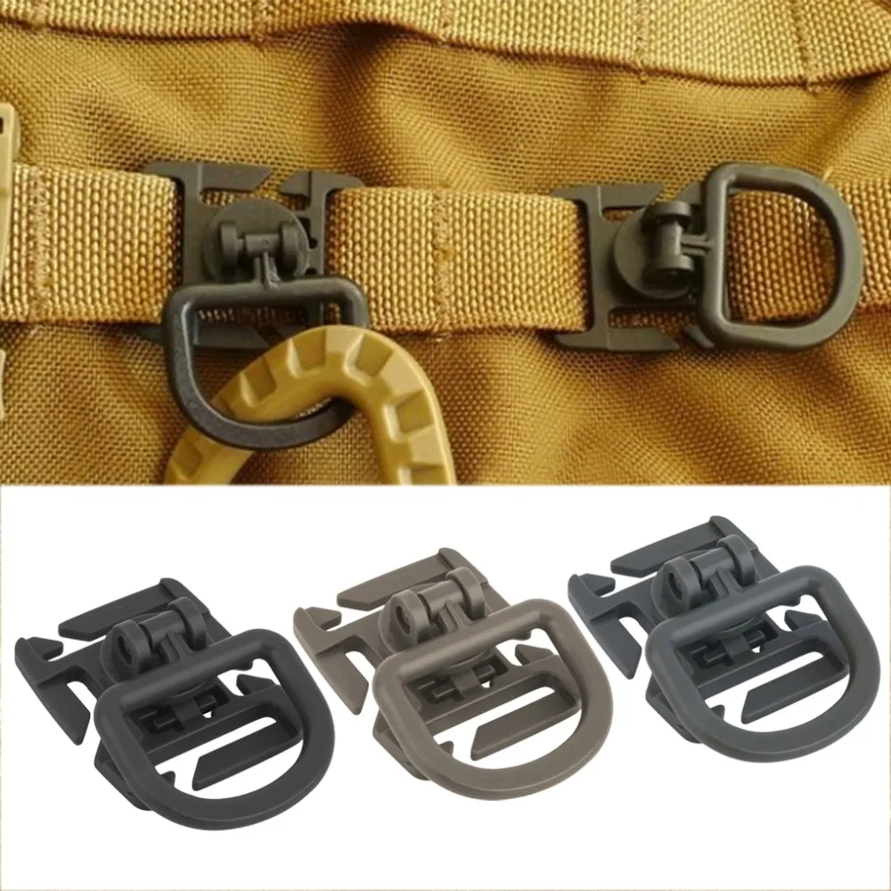 

D ring clip outdoor webbing mountain clamp tactical backpack swivel attach strap hang camp hike bushcraft climb
