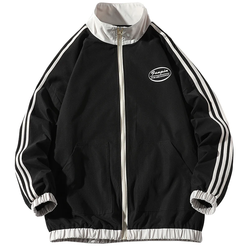 

Новые весенние размера плюс куртка мужская Контрастность Цвет отворотом куртка на каждый день для мужчин свободного покроя для 5XL спортивн...