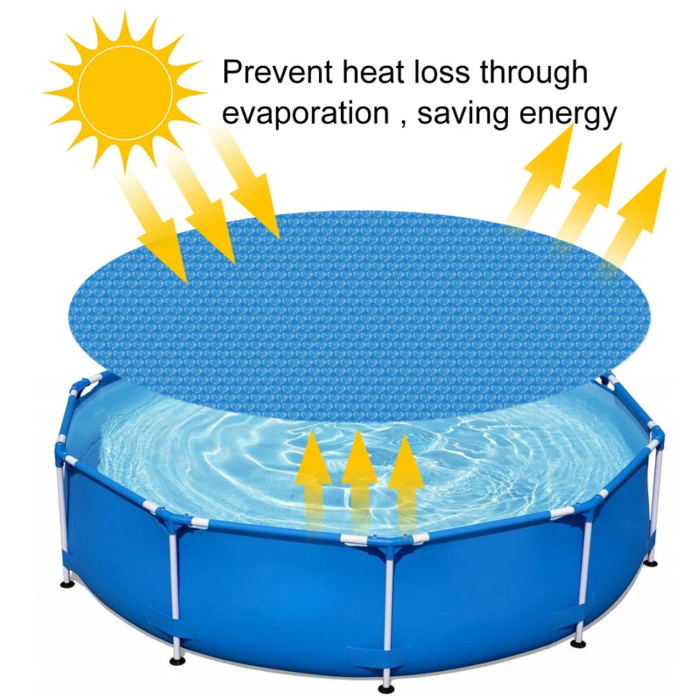 

Solar Pool Cover With Heart Pattern 3.6m Diameter Round Dustproof Swimming Pool Solar Cover For Inflatable Family Pool