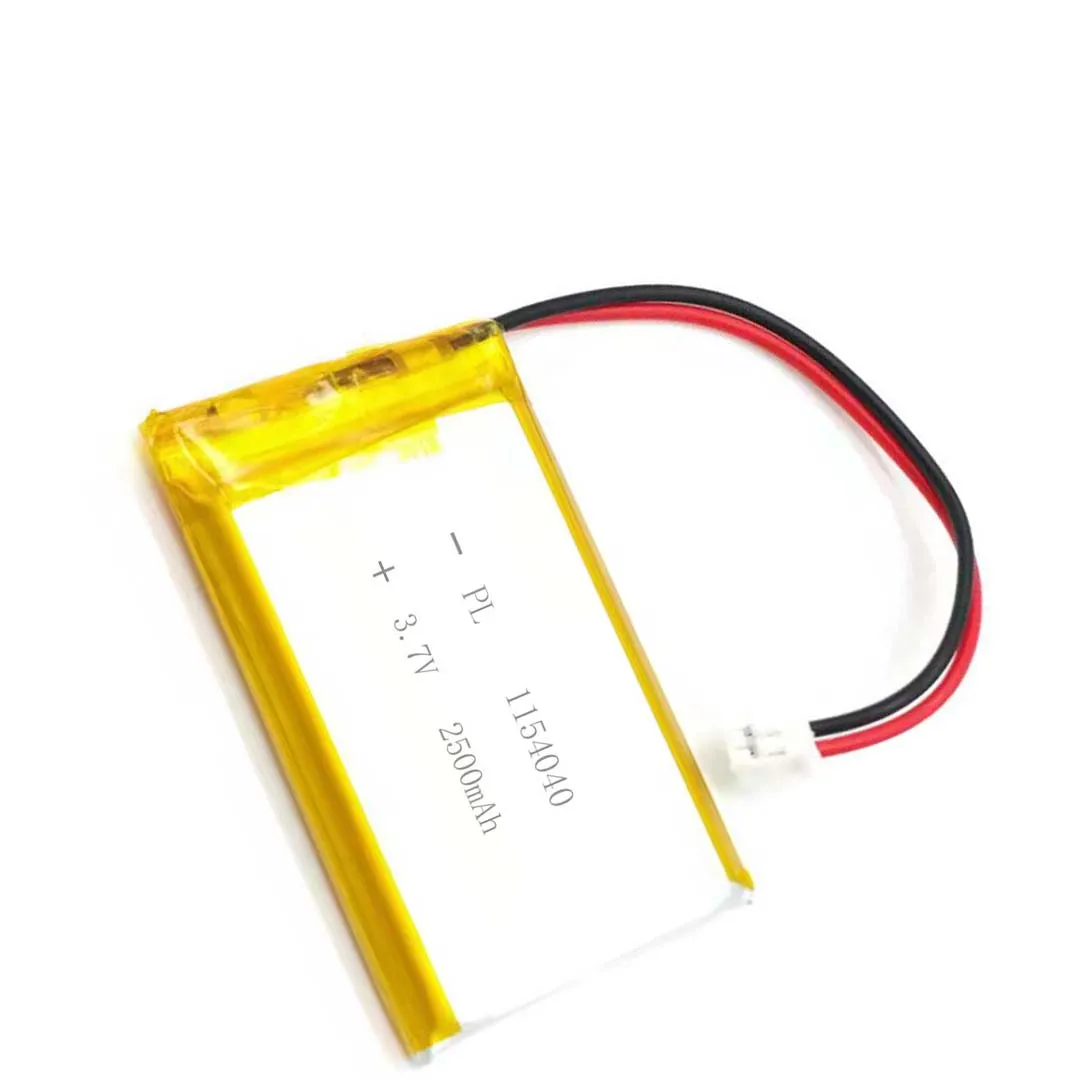 

2/5/20/200/1000/10000pcs 3.7V 2500mAh 1154040 Li Lithium Polymer ion Battery with 2.0mm JST