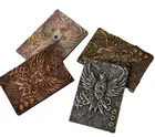 1 шт., Европейский ретро-блокнот с 3D тиснением, высококачественный блокнот из искусственной кожи, Дневник для путешествий, Феникс, Сова, Фараон, океан, мир, лось, Гекко, Череп, кошка