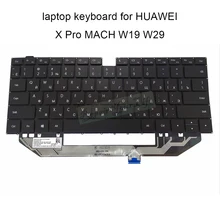 US RU Replacement Keyboards for MateBook X Pro MACH W19 W29 BL W19B W19C black keyboard English Russian 9Z NEXBN 00R new