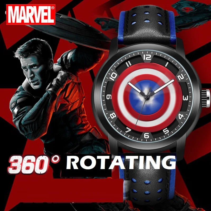 

MARVEL Avengers Captain America Men Fashion Cool Super Hero Sports Watch Waterproof Teen Boy Selfdom Time Clock Montre Homme New