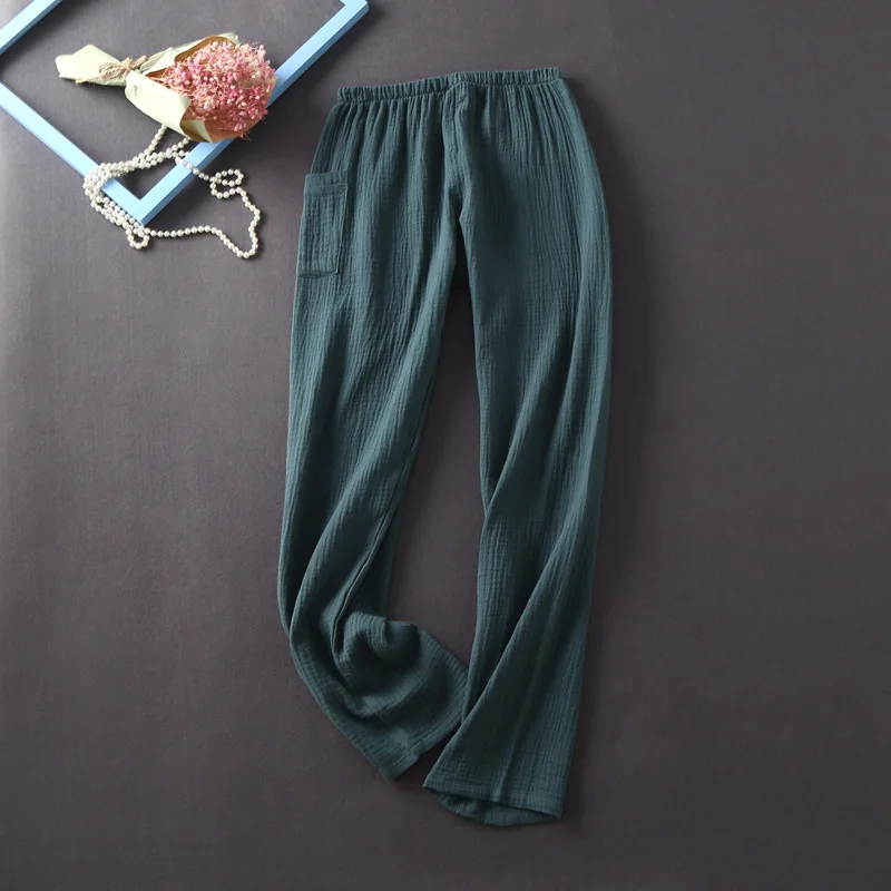 

New Style Spring and Autumn Ladies Cotton Cloth Long-sleeved Trousers Pajamas Cactus Comfortable Home Service