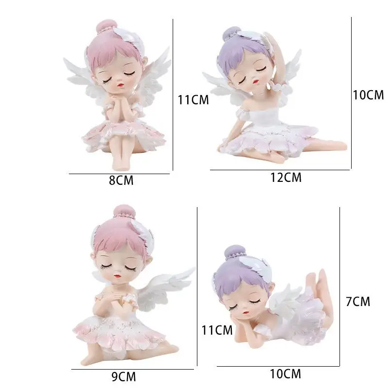 Bella Ballet Girl Lovely Little Cartoon Home Table Decor Send Friend Students Children Resin Car Ornaments |