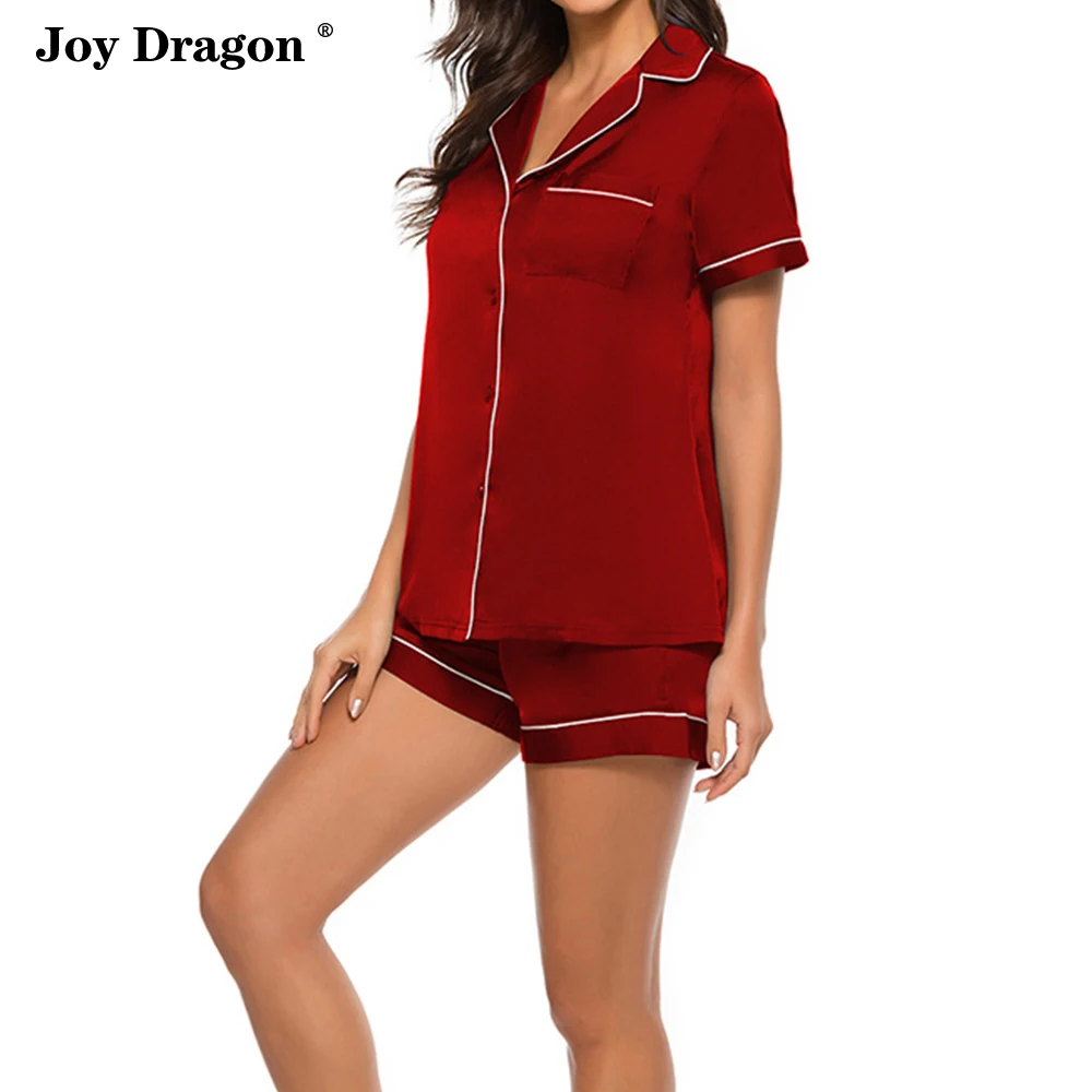 Two Piece Set Women Summer Pijamas Verano Ropa De Mujer Satin Pajamas Kobieta Sukienka Abbigliamento Donna Roupas Femininas