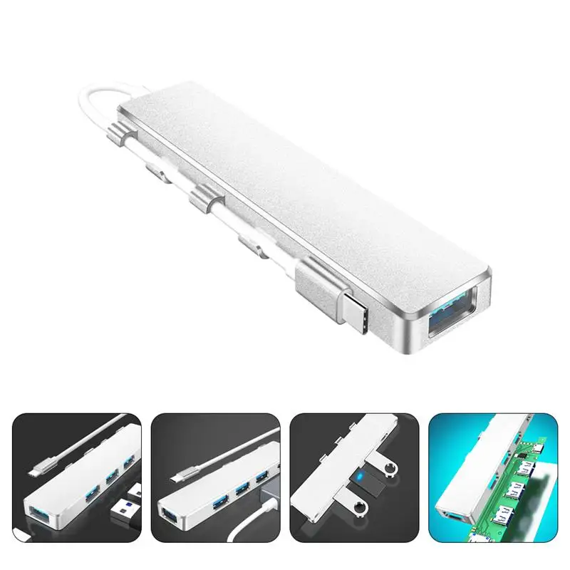 

1pc Practical Multi-function 4 Ports Creative Data Hub Expansion Transfer Adapter USB Hub