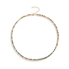 SIPENGJEL разноцветные модные циркониевые короткие цепочки Nekclace на шее теннисное ожерелье для женщин вечерние ювелирные изделия на день рождения