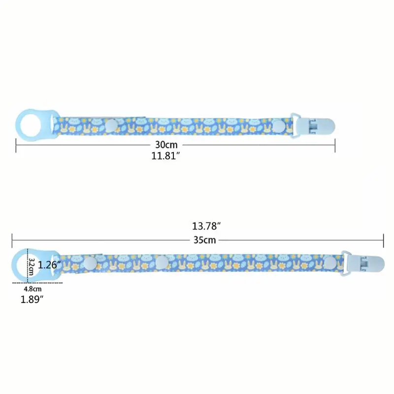 

OOTDTY 1SET Baby Pacifier Chain with Holder Clip Adapter for MAM Rings Dummy Soother Nipple Leash Strap