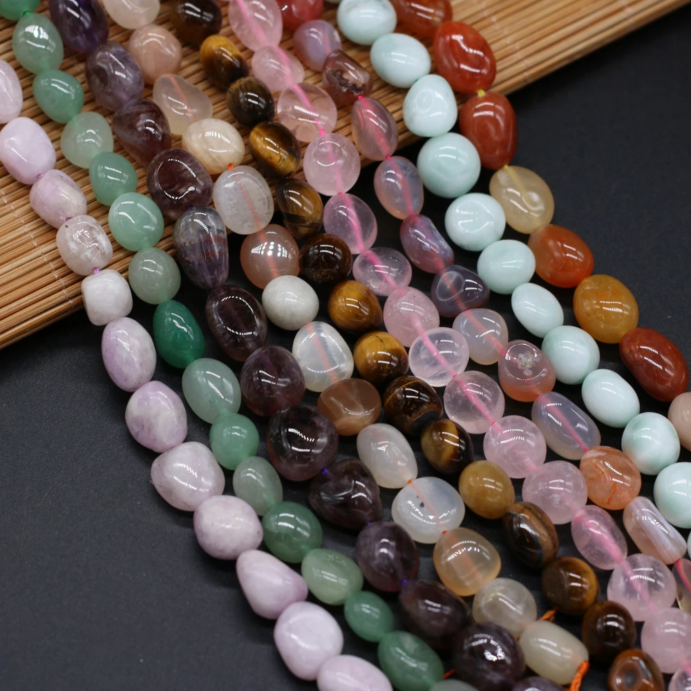 

Natural Stone Bead Irregular Aquamarine/Rose Quartz/Lapis lazui Beads 10-12MM For DIY Jewelry Making Necklace Bracelet Accessory