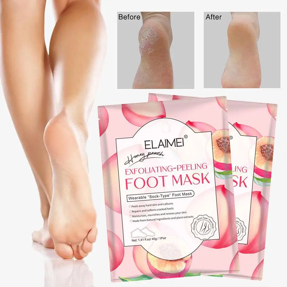 

2pcs/Bag Feet Mask Sock Peeling Moisturizing Exfoliating Sock Foot Patch Pedicure Care Feet Dead Skin Removal Skin Care