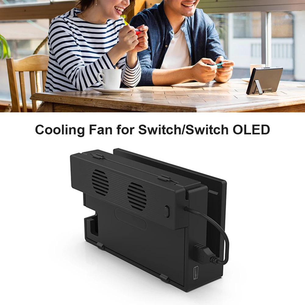 

Подставка для игровой консоли Nintendo Switch NS, оригинальный охлаждающий вентилятор с 2 вентиляторами, USB, для Nintendo Switch OLED