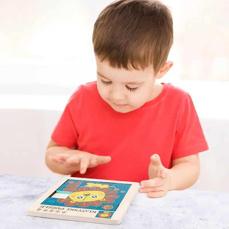 

Montessori Educational Toys Wooden Double-sided Digital Puzzle Board Children Infant Baby Preschool Busy Board Educational Toy