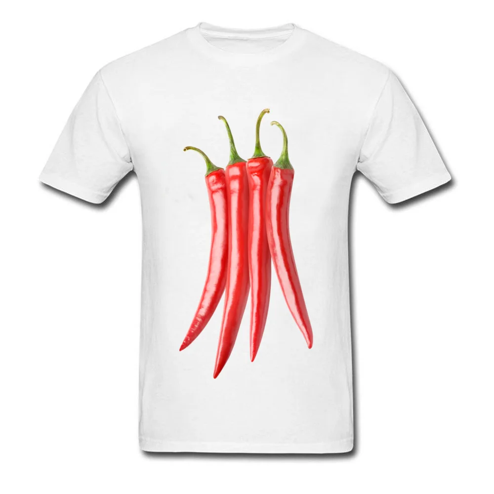 

Party T-Shirt Fashion Crew Neck Bunch of Chili Peppers Tops Shirts Printing Short Sleeve Tee Shirts