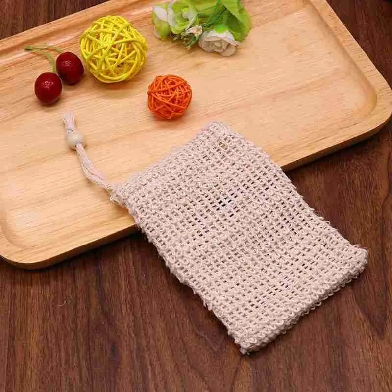 

1pc Blister Ramie Mesh Soap Storage Bags Foam Maker Easy Net Bubble Bags Double-layer Soap Hold Foaming B9R0