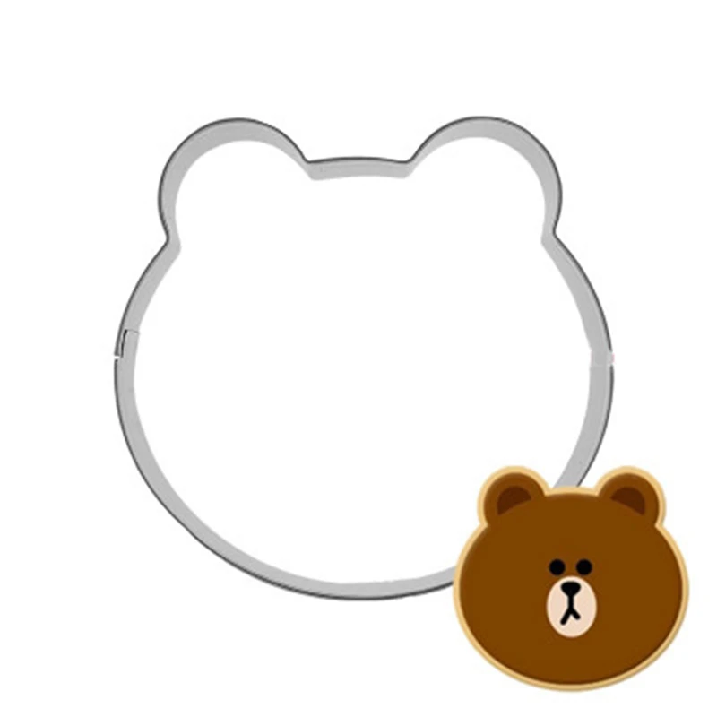 Лидер продаж 1 шт. форма в виде животного из нержавеющей стали с 3D медведем резак