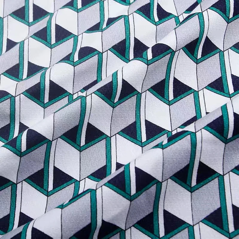

Polyester Cotton Fabric for Dress Geometric Series Pattern Printing Cloth DIY Clothes Bedding Set Handmade Sewing Patchwork