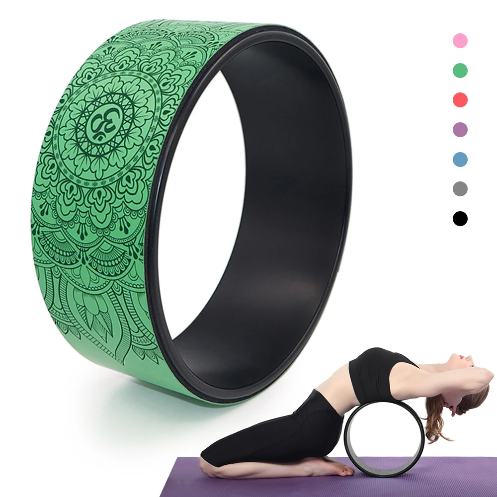 Колесо для йоги пилатеса кольцо фитнеса спины валик занятий спортом волшебный