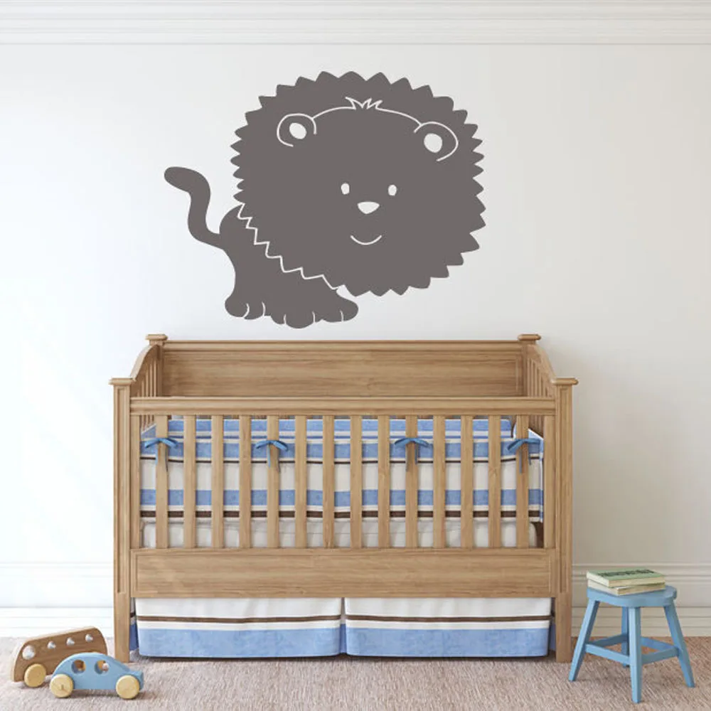 

Wall Stickers Decor Animal Lion Nursery Art Cartoon Wall Decal Kids Room Cute Pattern Removable Waterproof B075