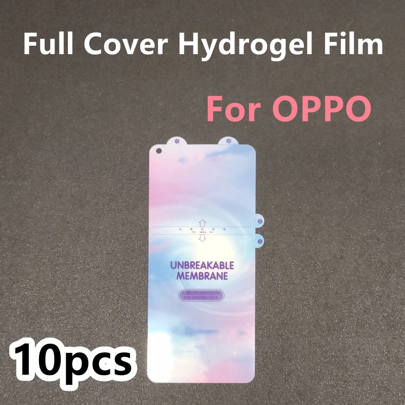 

Гидрогелевая пленка с полным покрытием 10 шт. для OPPO FIND X3 Pro/X2 NEO HD, Защита экрана для OPPO Reno6/5/4/3/2 Pro Plus, изогнутая из ТПУ